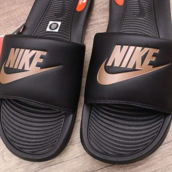 Nike Victori One Womens Slides Sandals Size 11 Black/Bronze CN9677-001 Slide NEW - Picture 3 of 10